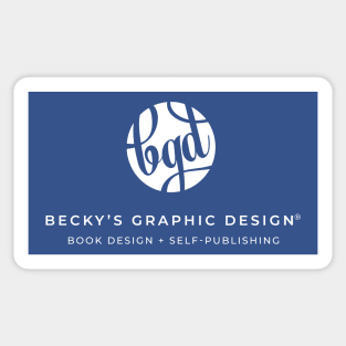 Becky's Graphic Design • White Logo Sticker